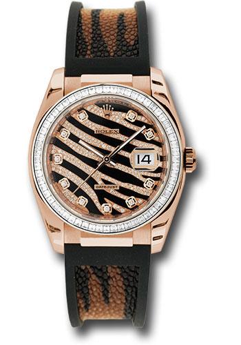 Pre-owned Rolex Pink Gold Datejust — 116185