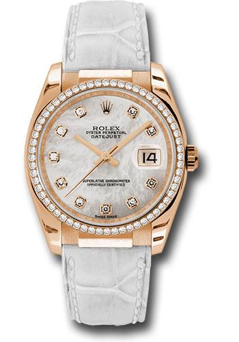Pre-owned Rolex Pink Gold Datejust — 116185