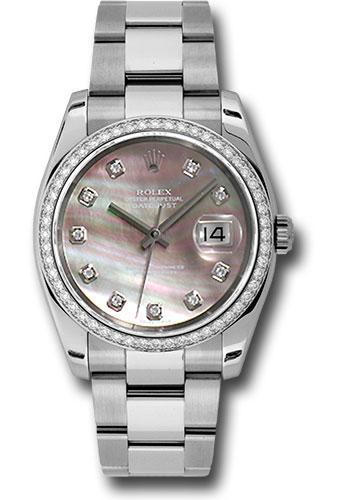 Pre-owned Rolex Steel and White — 116244