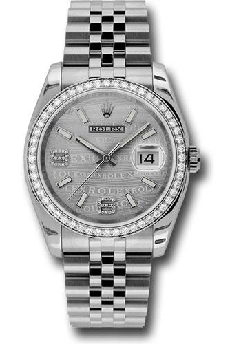 Pre-owned Rolex Steel and White — 116244