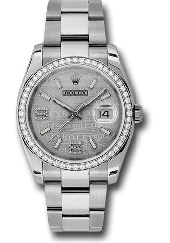 Pre-owned Rolex Steel and White — 116244