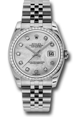 Pre-owned Rolex Steel and White — 116244