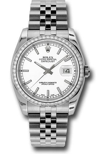 Pre-owned Rolex Steel and White — 116244