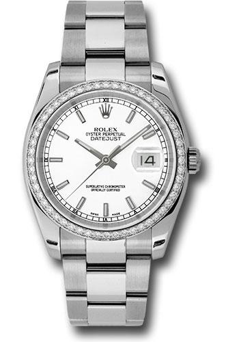 Pre-owned Rolex Steel and White — 116244