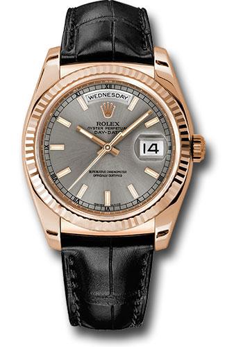 Pre-owned Rolex Everose Gold Day-Date — 118135