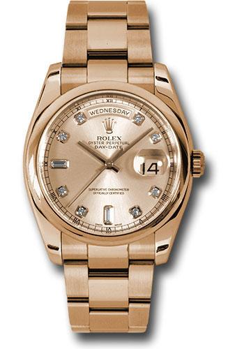 Pre-owned Rolex Pink Gold Day-Date — 118205