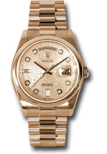 Pre-owned Rolex Pink Gold Day-Date — 118205
