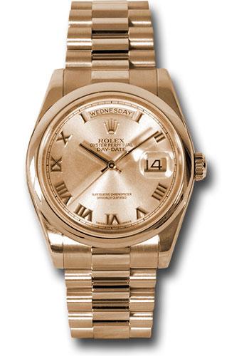 Pre-owned Rolex Pink Gold Day-Date — 118205