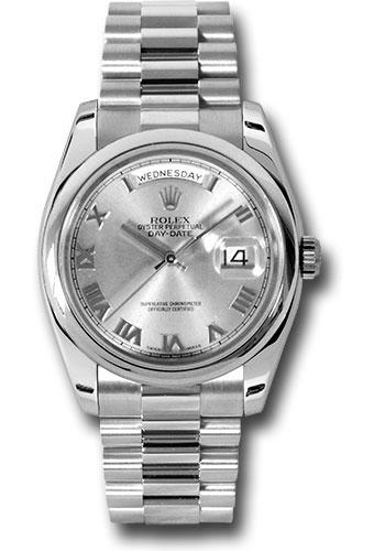Pre-owned Rolex Platinum Day-Date 36 — 118206