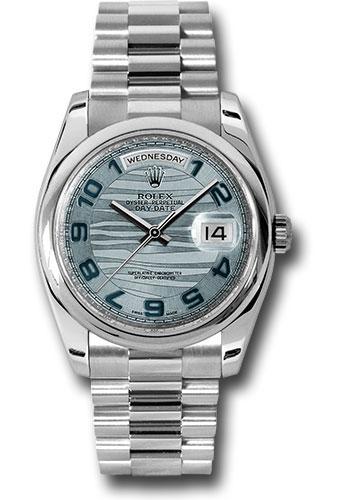 Pre-owned Rolex Platinum Day-Date 36 — 118206