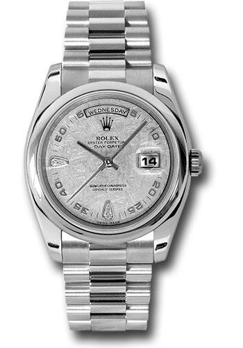 Pre-owned Rolex Platinum Day-Date 36 — 118206