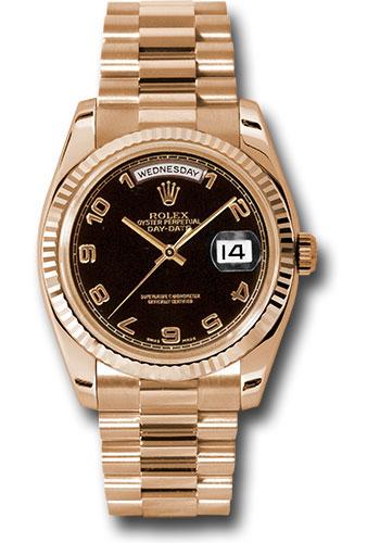 Pre-owned Rolex Pink Gold Day-Date — 118235