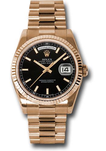 Pre-owned Rolex Pink Gold Day-Date — 118235
