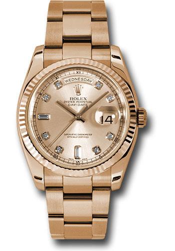 Pre-owned Rolex Pink Gold Day-Date — 118235