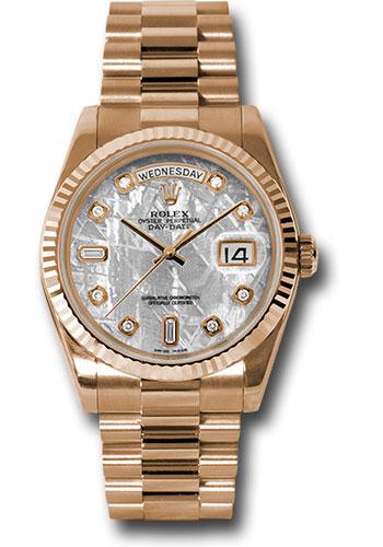 Pre-owned Rolex Pink Gold Day-Date — 118235