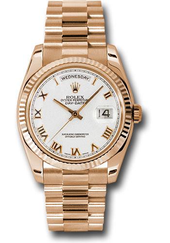 Pre-owned Rolex Pink Gold Day-Date — 118235