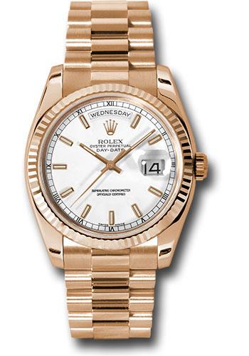 Pre-owned Rolex Pink Gold Day-Date — 118235