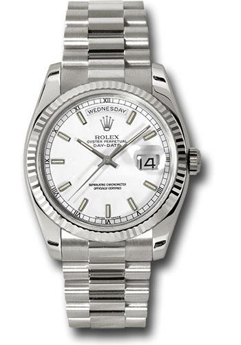 Pre-owned Rolex White Gold Day-Date — 118239