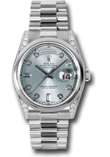 Pre-owned Rolex Platinum Day-Date 36 — 118296
