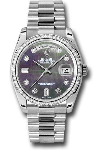 Pre-owned Rolex Platinum Day-Date 36 — 118346