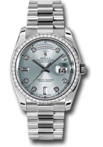 Pre-owned Rolex Platinum Day-Date 36 — 118346