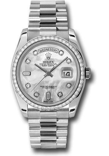 Pre-owned Rolex Platinum Day-Date 36 — 118346