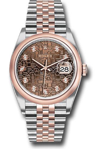 Pre-owned Rolex Steel and Everose — 126201