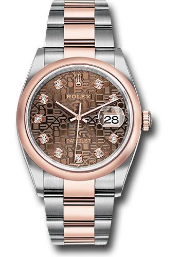 Pre-owned Rolex Steel and Everose — 126201