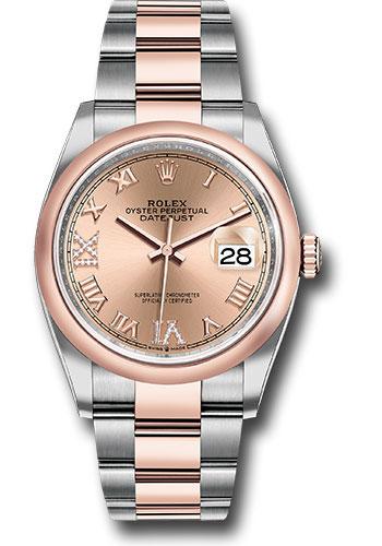 Pre-owned Rolex Steel and Everose — 126201