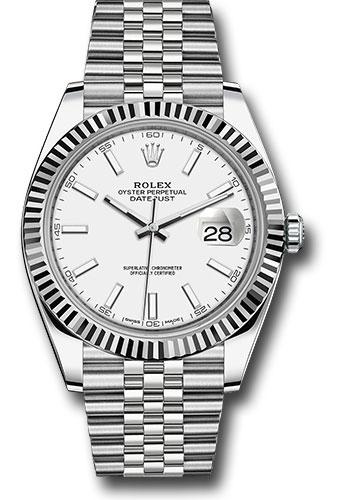 Pre-owned Rolex Steel and White — 126334