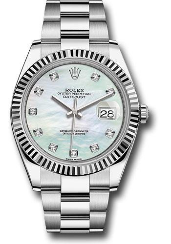 Pre-owned Rolex Steel and White — 126334