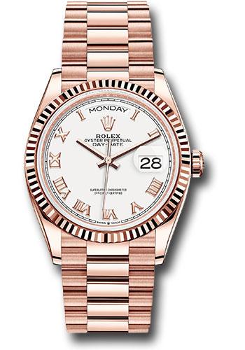 Pre-owned Rolex Everose Gold Day-Date — 128235
