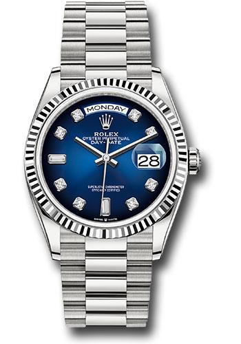 Pre-owned Rolex White Gold Day-Date — 128239