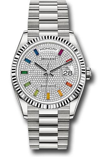 Pre-owned Rolex White Gold Day-Date — 128239