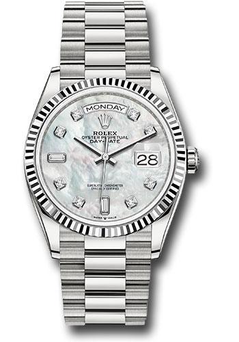 Pre-owned Rolex White Gold Day-Date — 128239