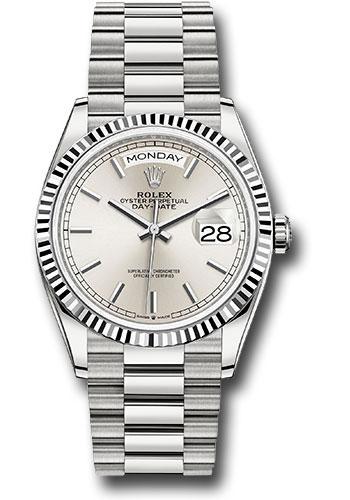Pre-owned Rolex White Gold Day-Date — 128239