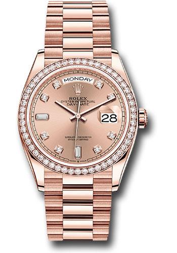 Pre-owned Rolex Everose Gold Day-Date — 128345RBR