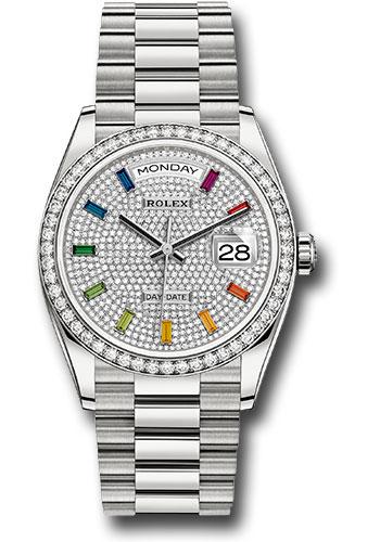 Pre-owned Rolex White Gold Day-Date — 128349RBR