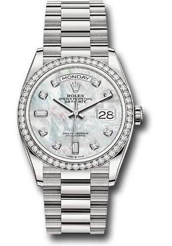 Pre-owned Rolex White Gold Day-Date — 128349RBR
