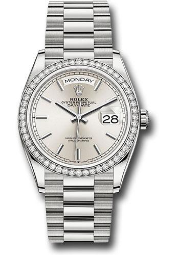 Pre-owned Rolex White Gold Day-Date — 128349RBR