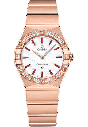 Omega Constellation Quartz MOP Ruby 131.55.28.60.55.004 watch