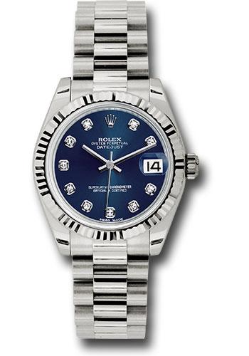 Pre-owned Rolex White Gold Datejust — 178279