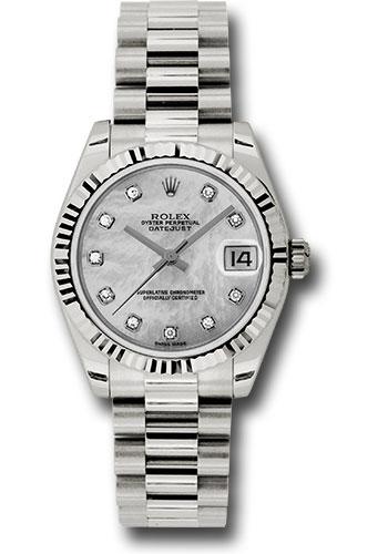 Pre-owned Rolex White Gold Datejust — 178279