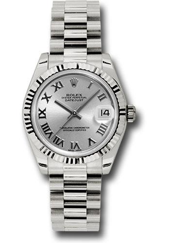 Pre-owned Rolex White Gold Datejust — 178279