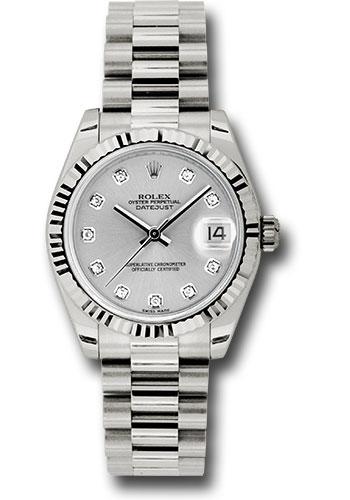 Pre-owned Rolex White Gold Datejust — 178279