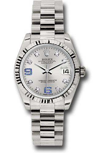 Pre-owned Rolex White Gold Datejust — 178279