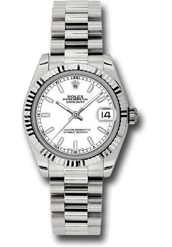 Pre-owned Rolex White Gold Datejust — 178279