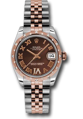 Rolex Datejust 31 Chocolate Diamond Roman Vi Roman 178341 watch