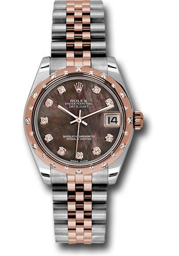 Rolex Datejust 31 Everose Gold Mother-of-Pearl Diamond Dial Jubilee Bracelet 178341 watch