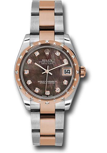 Rolex Datejust 31 Everose Gold Mother-of-Pearl Diamond Dial Oyster Bracelet 178341 watch